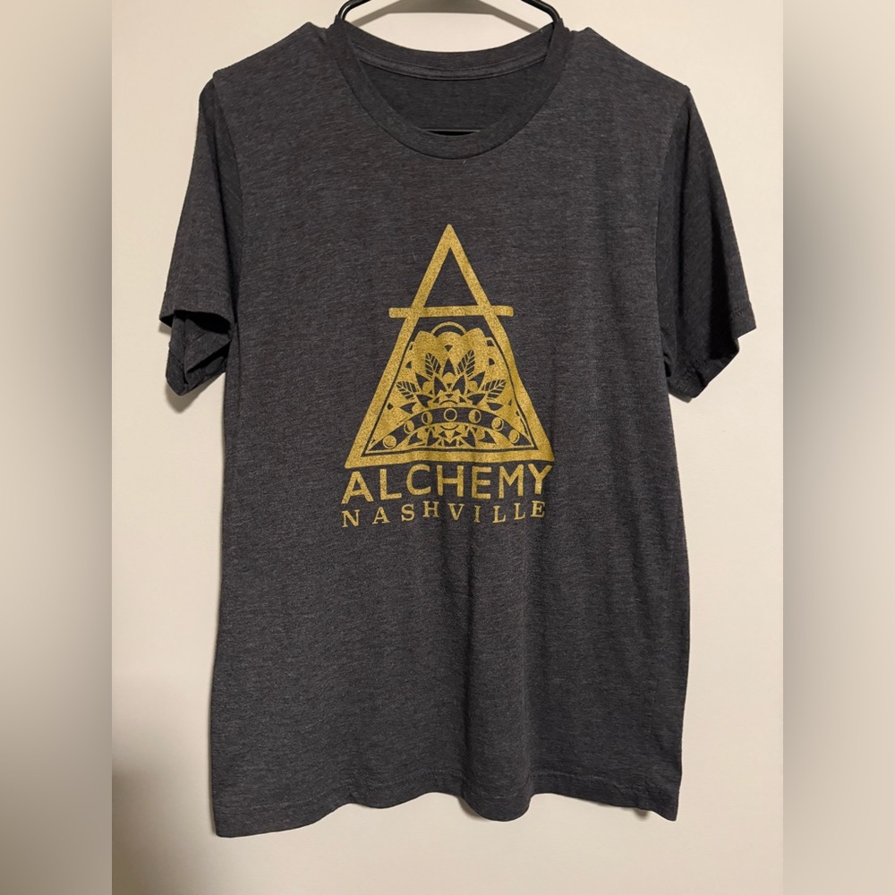 Alchemy Nashville Gray T-Shirt with Gold Design